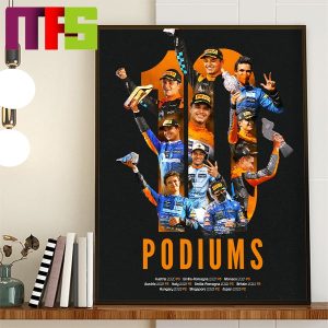 Lando Norris Scores Ten Podium And Counting McLaren F1 Team Home Decor Poster Canvas