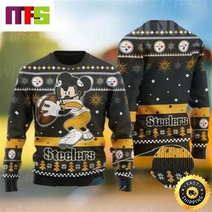 Pittsburgh Steelers Mickey Mouse 3D Disney Disney Funny Cute Best For 2023 Holiday Christmas Ugly Sweater