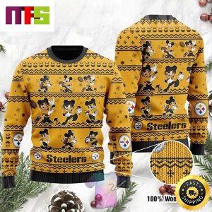 Pittsburgh Steelers Mickey Mouse Disney Funny Cute Best For 2023 Holiday Christmas Ugly Sweater