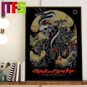 Queens Of The Stone Age The End Is Nero Tour 2023 At Starlight Theater Kansas City MO September 20th Home Decor Poster Canvas