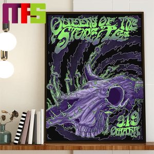 Queens Of The Stone Age The End Is Nero Tour 2023 Omaha Nebraska September 19th Home Decor Poster Canvas