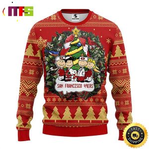 San Francisco 49ers Snoopy With Friends Cute Funny Best For 2023 Holiday Christmas Ugly Sweater