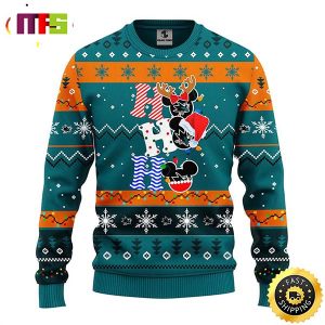 San Jose Sharks Hohoho Mickey Disney Funny Cute Best For 2023 Holiday Christmas Ugly Sweater