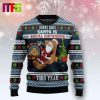 Santa Jaws Is Coming On Black Background Christmas Ugly Sweater 2023