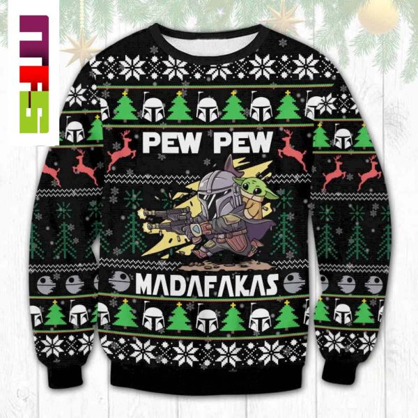 Star War Pew Pew Madafakas Christmas Ugly Sweater 2023