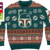 Star Wars Darth Vader On Brown And Blue Neon Background Christmas Ugly Sweater 2023