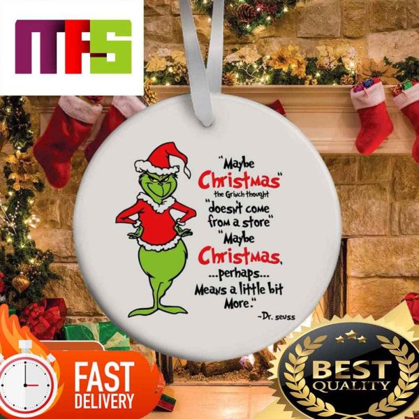 The Grinch 2023 Maybe Christmas The Grinch Thought Doesnt Come Funny Christmas Ornaments 2023