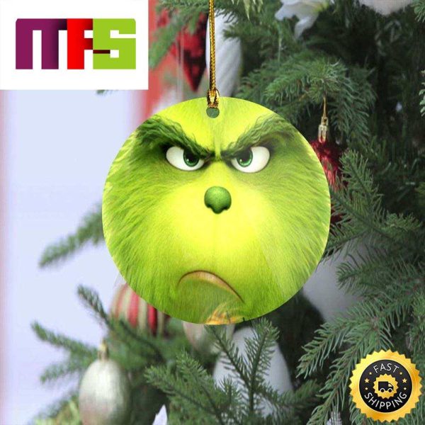 The Grinch Face Funny Cute Christmas Tree Ornaments 2023