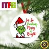 The Grinch In Cute Santa Hat Funny Christmas Tree Ornaments 2023