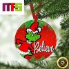 The Grinch Smiling Face Funny Christmas Tree Ornaments 2023