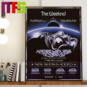The Weeknd After Hours Til Dawn Global Stadium Tour 2023 Australia And New Zealand Home Decor Official Poster Canvas