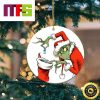 Wreath Grinch And Max On Blue Background Custom Christmas Tree Decorations 2023