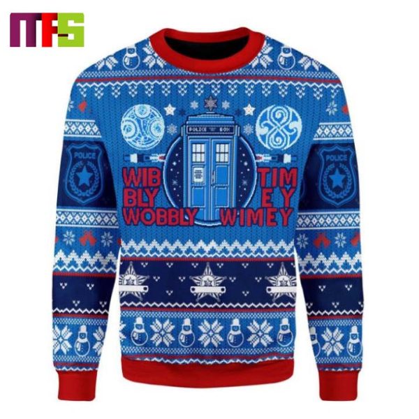 Wibbly Wobbly A Timey Wimey Christmas Ugly Sweater 2023