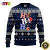 NFL Baltimore Ravens On Purple And Yellow Background Christmas Ugly Sweater 2023