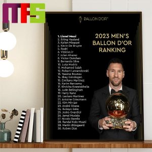 2023 Men’s Ballon d’Or Ranking Recap Home Decor Poster Canvas