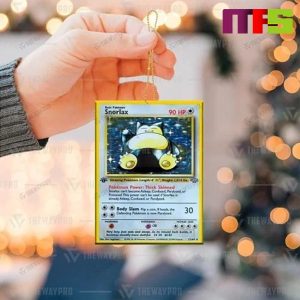 3D Basic Snorlax Pokemon Card Christmas Tree Decorations 2023 Unique Xmas Ornament
