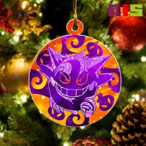 3D Gengar Pokemon Christmas Tree Decorations 2023 Unique Custom Shape Xmas Ornament