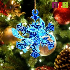 3D Glaceon Pokemon Christmas Tree Decorations 2023 Unique Custom Shape Xmas Ornament