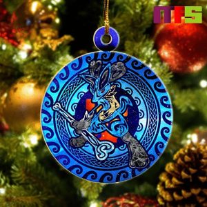 3D Hologram Lucario Pokemon Christmas Tree Decorations 2023 Unique Xmas Ornament