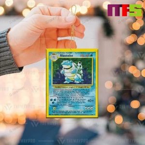 3D Rare Blastoise Pokemon Card Christmas Tree Decorations 2023 Unique Xmas Ornament