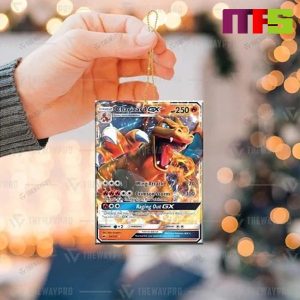 3D Rare Charizard Pokemon Card Christmas Tree Decorations 2023 Unique Xmas Ornament