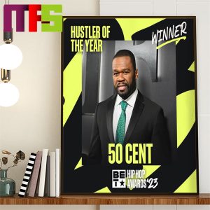50 Cent Hustler Of The Year Winner Hip Hop Awards 2023 Home Decor Poster Canvas