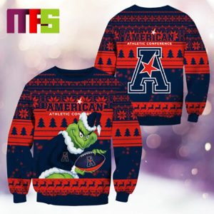 American Athletic Conference NCAA Grinch Funny Best For Holiday Christmas Ugly Sweater