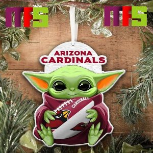 Arizona Cardinals NFL Baby Yoda Star Wars Christmas Tree Decorations Unique Custom Shape Xmas Ornament