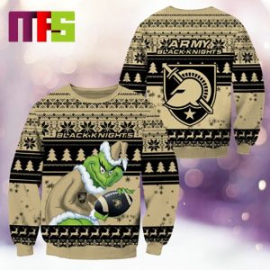 Army Black Knights NCAA Grinch Funny Best For Holiday Christmas Ugly Sweater