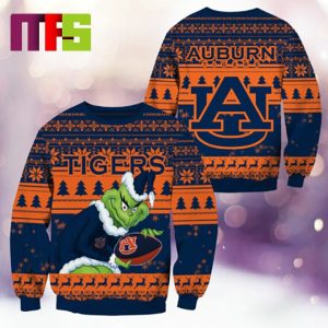Auburn Tigers NCAA Grinch Funny Best For Holiday Christmas Ugly Sweater