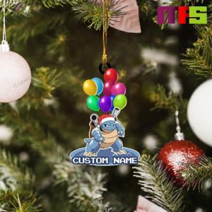 Balloon Blastoise Pokemon Christmas Tree Decorations 2023 Unique Custom Name Xmas Ornament