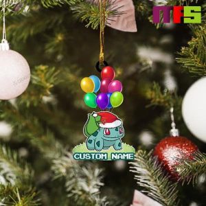 Balloon Bulbasaur Pokemon Christmas Tree Decorations 2023 Unique Custom Name Xmas Ornament