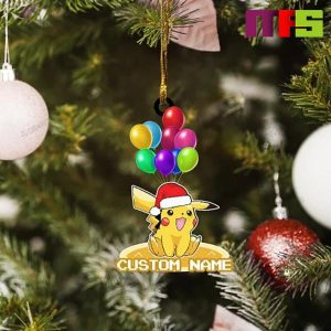 Balloon Pikachu Pokemon Christmas Tree Decorations 2023 Unique Custom Name Xmas Ornament