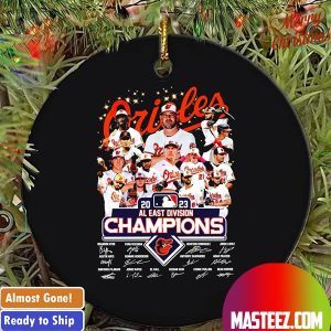 Baltimore Orioles AL East Division Champions All Players Signature Christmas Tree Decorations 2023 Xmas Ornament