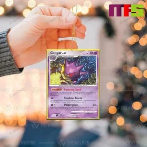 Basic Gengar Pokemon Card Christmas Tree Decorations 2023 Unique Xmas Ornament