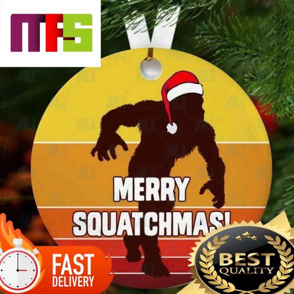 Bigfoot Believer Merry Squatchmas Funny Custom Christmas Tree Ornaments 2023