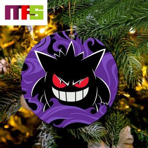 Black Gengar Pokemon Scary Christmas Tree Decorations 2023 Unique Ceramic Xmas Ornament