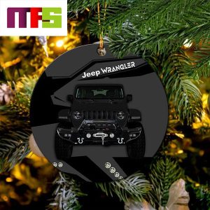 Black Jeep Christmas Tree Decorations 2023 Circle Unique Xmas Ornament