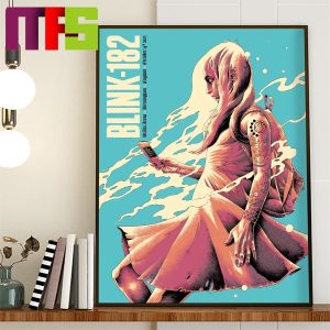 Blink 182 Birmingham Event Poster At Utilita Arena England October 14th 2023 Home Decor Poster Canvas