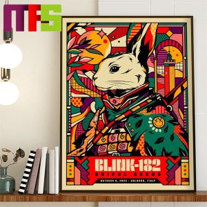 Blink 182 Bologna Event Poster At Unipol Arena Italy October 6th 2023 Home Decor Poster Canvas