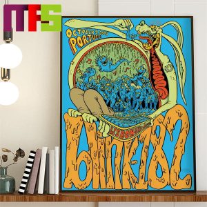 Blink-182 Lisbon Event Poster In Portugal October 2rd 2023 Home Decor Poster Canvas