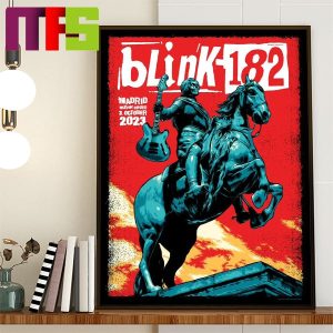 Blink 182 Madrid Event Poster Wizink Center October 3rd 2023 Home Decor Poster Canvas