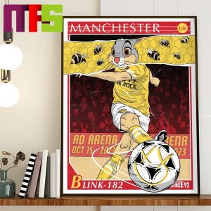 Blink 182 Manchester Event Poster At AO Arena England October 15th 2023 Home Decor Poster Canvas