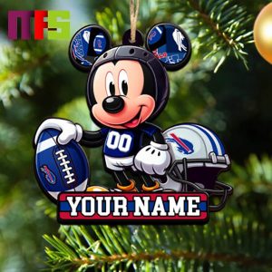 Buffalo Bills NFL Mickey Disney Christmas Tree Decorations Unique Custom Name Xmas Ornament