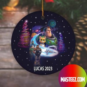 Buzz Lightyear Celebrates Disney 100 At Night Christmas Tree Decorations 2023 Custom Name Xmas Ornament