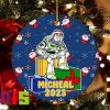 Buzz Lightyear Celebrates Disney 100 At Night Christmas Tree Decorations 2023 Custom Name Xmas Ornament