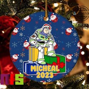 Buzz Lightyear Celebrates Disney 100 Christmas Tree Decorations 2023 Custom Name Xmas Ornament
