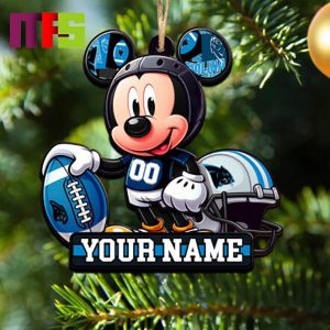 Carolina Panthers NFL Mickey Disney Christmas Tree Decorations Unique Custom Name Xmas Ornament