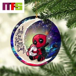 Chibi Deadpool I Love You To The Moon And Back Christmas Tree Decorations 2023 Xmas Ornament