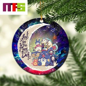 Chibi Ghibli Characters I Love You To The Moon And Back Christmas Tree Decorations 2023 Xmas Ornament